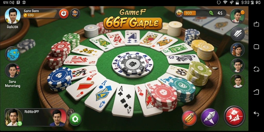 Gameplay seru Gaple yang menghanyutkan.