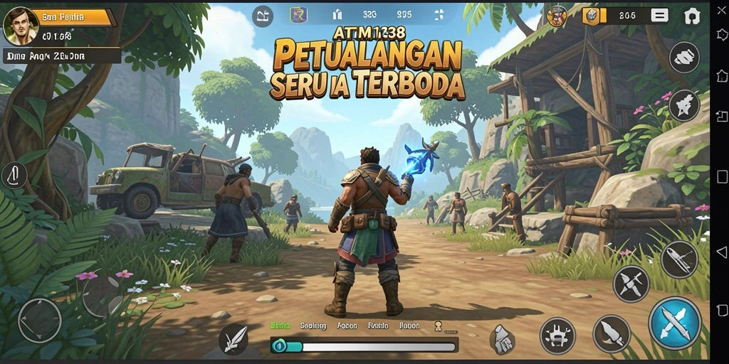 Screenshot gameplay <strong>ATM138</strong> menampilkan dunia terbuka yang luas dan mendetail.