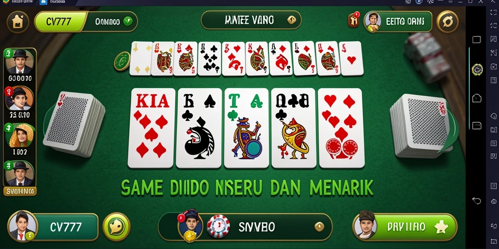 Screenshot menunjukkan gameplay menarik dari game Domino CV777.