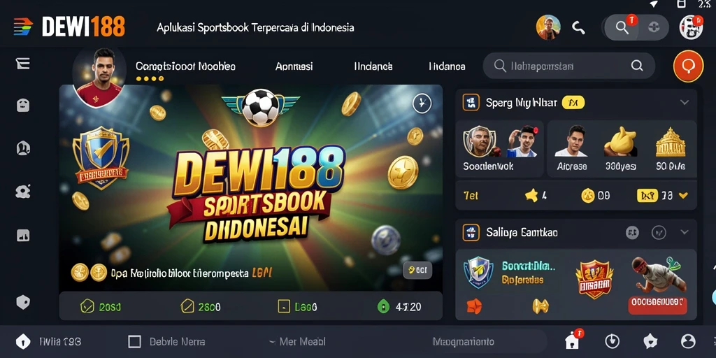Tampilan antarmuka DEWI188 yang menarik dan fungsional.