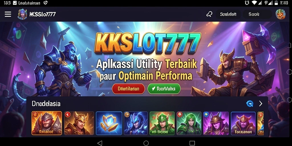 Tampilan antarmuka KKSLOT777 yang sederhana dan fungsional.