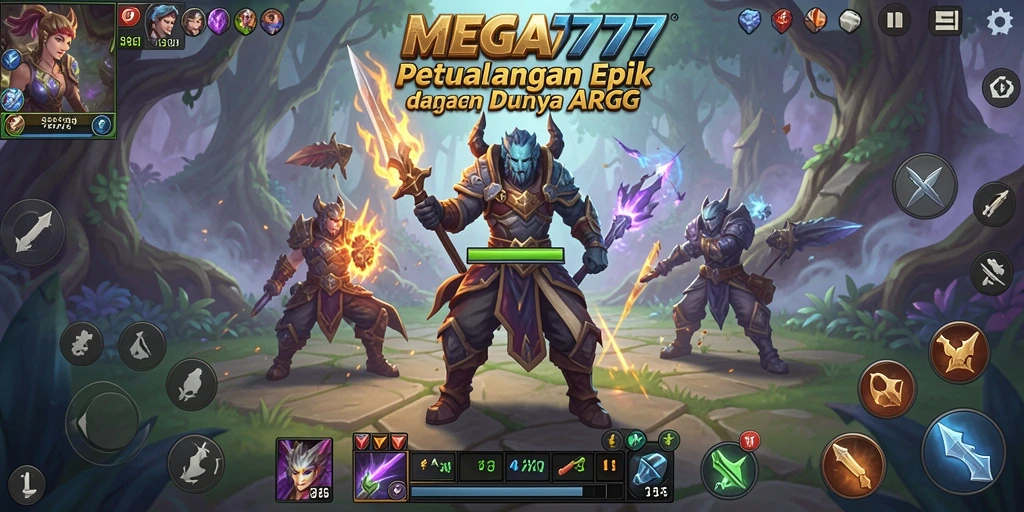 Tangkapan layar gameplay MEGA777 menampilkan pertempuran epik dan grafis yang menakjubkan.