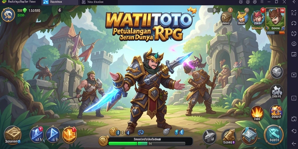 Screenshot gameplay WATITOTO dengan aksi petualangan RPG yang mendebarkan.