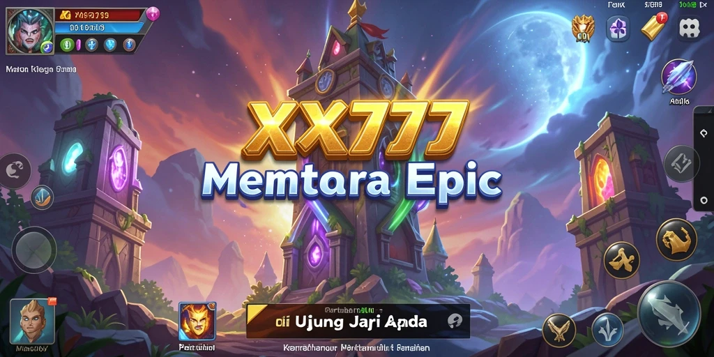 Tampilan gameplay XXX777 dengan menara yang strategis melawan gelombang musuh.